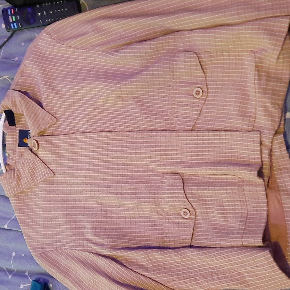 80s LIZSPORT CROPPED BEIGE PLAID BLAZER/JACKET